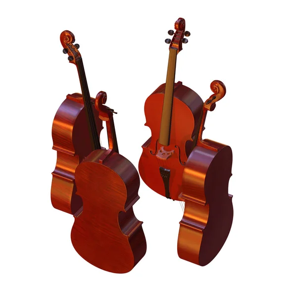 Violoncelo instrumento musical ilustração 3d — Fotografia de Stock