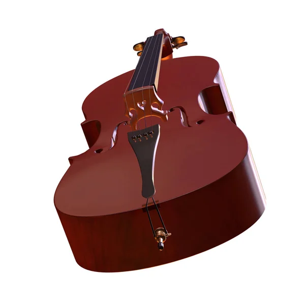 Cello muziekinstrument 3d illustratie — Stockfoto