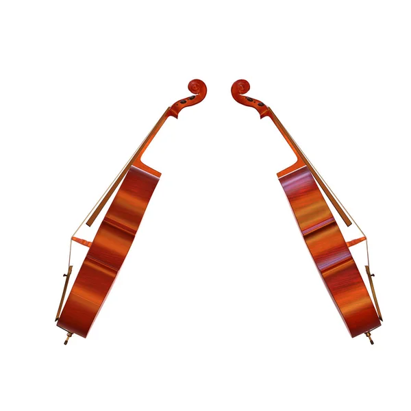 Трехмерная иллюстрация на виолончели — стоковое фото