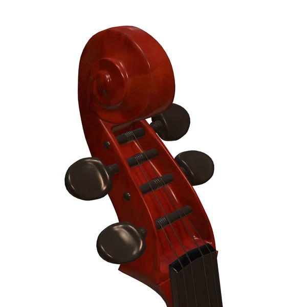 Cello muziekinstrument 3d illustratie — Stockfoto