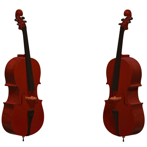 Віолончель музичний інструмент 3d ілюстрація — стокове фото
