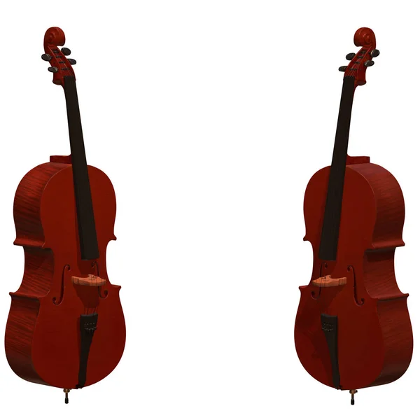 Violoncello strumento musicale 3d illustrazione — Foto Stock