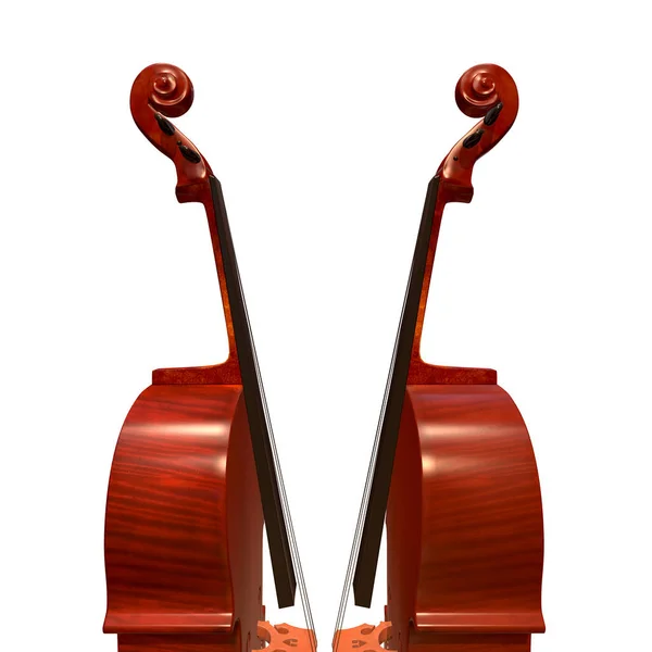 Cello musikinstrument 3d illustration — Stockfoto