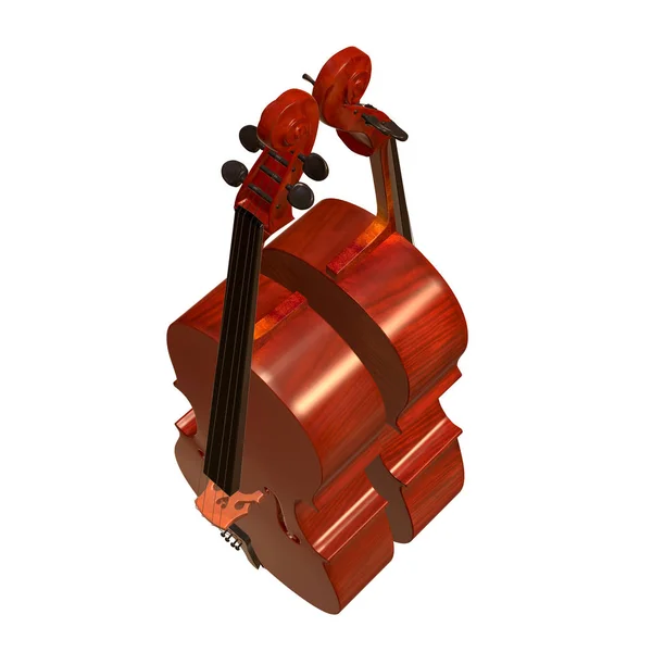 Cello muziekinstrument 3d illustratie — Stockfoto