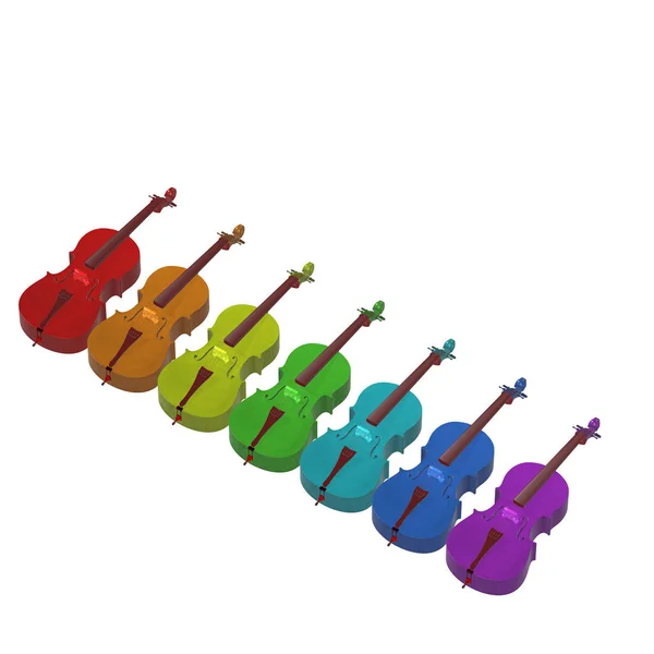 Wiolonczela instrument muzyczny 3d ilustracja — Zdjęcie stockowe