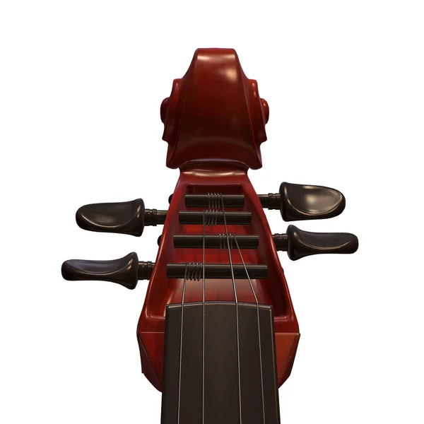 Cello musical instrument 3d illustration — Stock Photo, Image