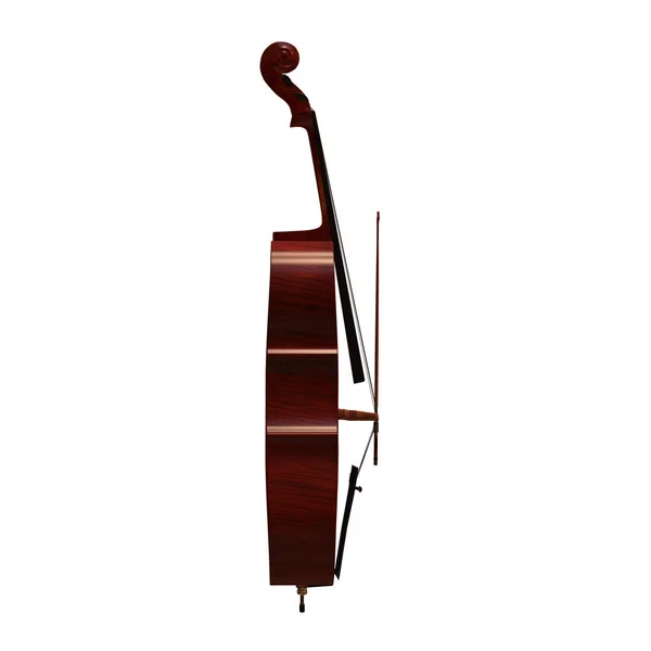 Violoncello hudební nástroj 3d ilustrace — Stock fotografie