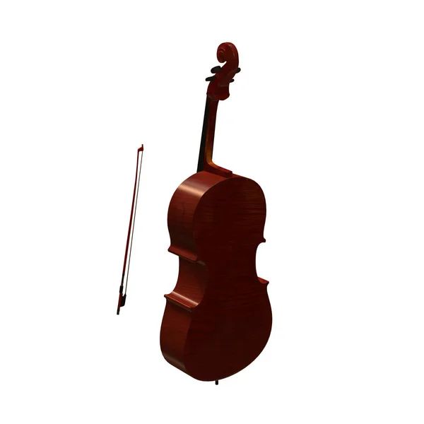 Violonchelo instrumento musical 3d ilustración — Foto de Stock