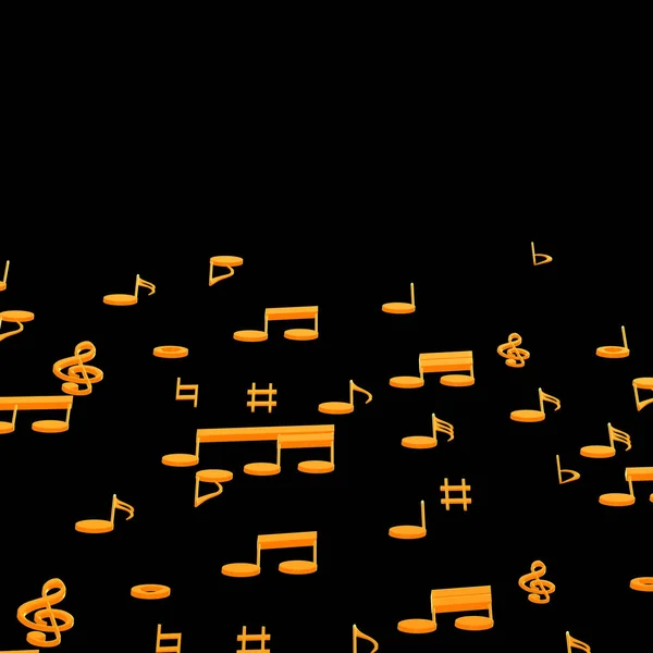 3D illustration av musiknoter — Stockfoto