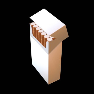 sigara paketi 3D çizimi