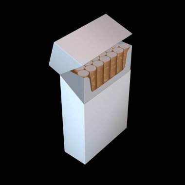 sigara paketi 3D çizimi