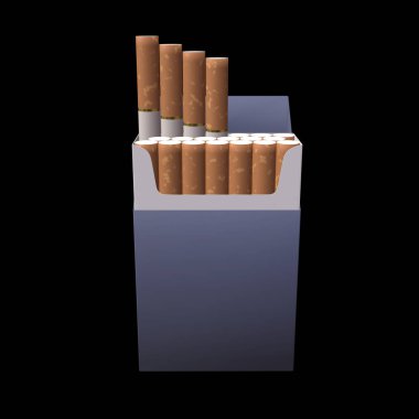 sigara paketi 3D çizimi