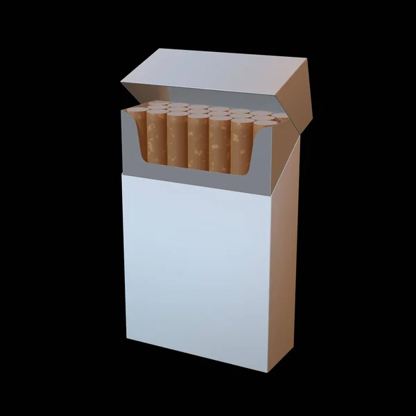 3d ілюстрація пакету сигарет — стокове фото