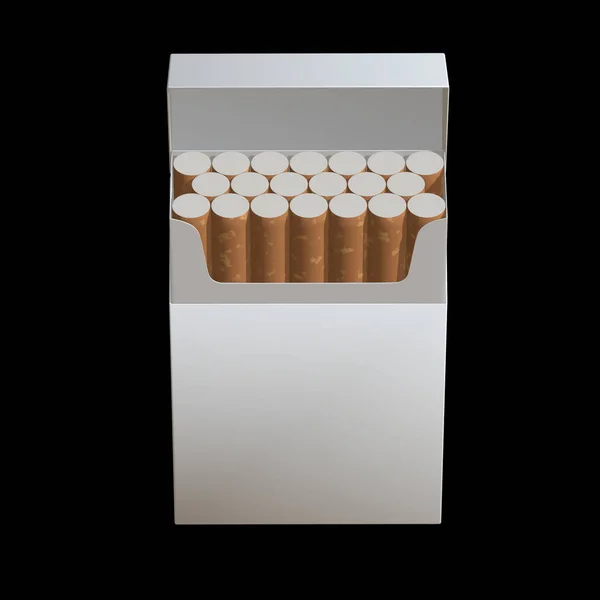 3d ilustración del paquete de cigarrillos — Foto de Stock