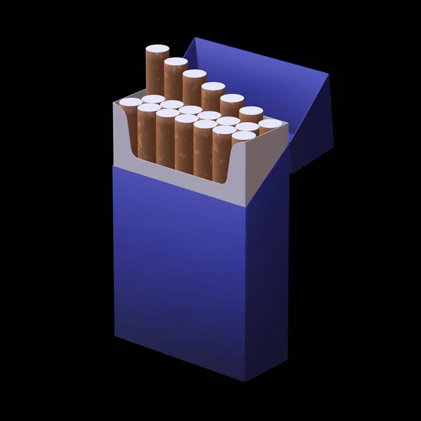 Illustration 3D du paquet de cigarettes — Photo