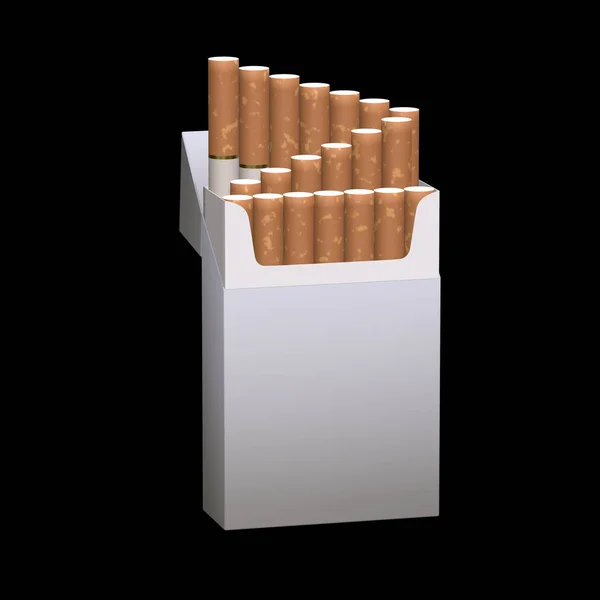 3D-s illusztráció csomag cigaretta — Stock Fotó