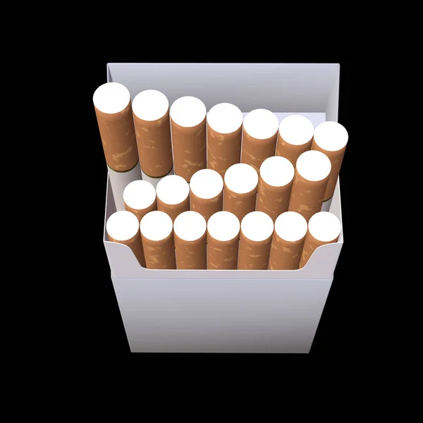 3D obrázek balení cigaret — Stock fotografie