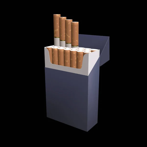 3d illustration of cigarette package — Stock Photo, Image