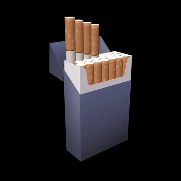 3D obrázek balení cigaret — Stock fotografie