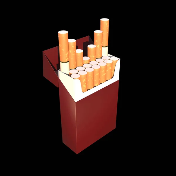 3D obrázek balení cigaret — Stock fotografie
