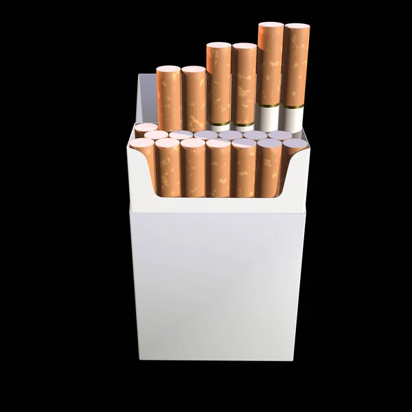 3D obrázek balení cigaret — Stock fotografie