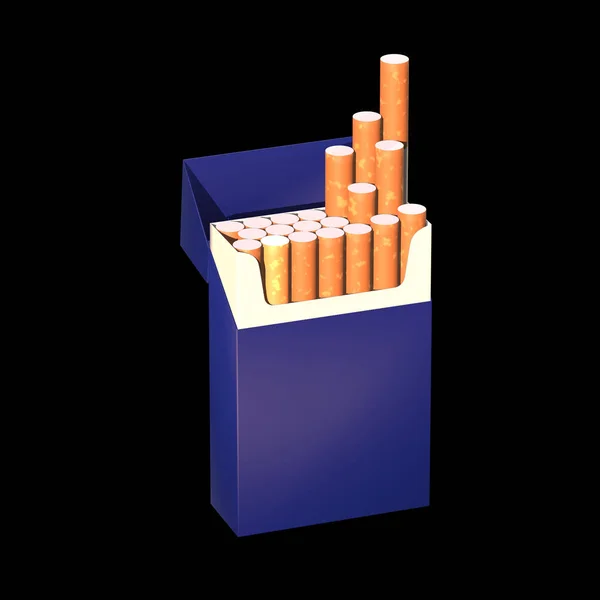 3D απεικόνιση του πακέτου τσιγάρων — Φωτογραφία Αρχείου