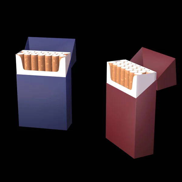 3D illustratie van sigaret pakket — Stockfoto