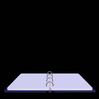 3D resimde boş bir not defteri