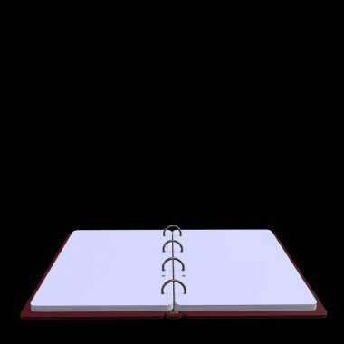 3D resimde boş bir not defteri