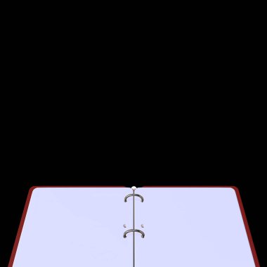 3D resimde boş bir not defteri
