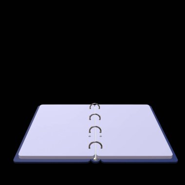 3D resimde boş bir not defteri