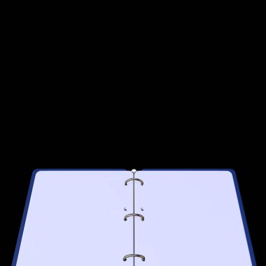 3D resimde boş bir not defteri