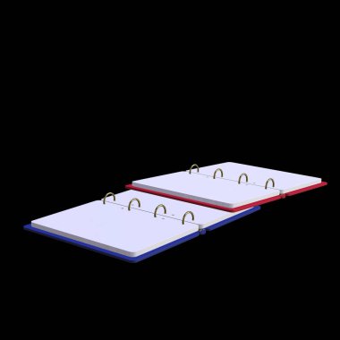 3D resimde boş bir not defteri
