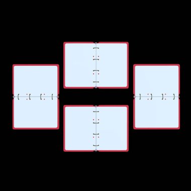 3D resimde boş bir not defteri