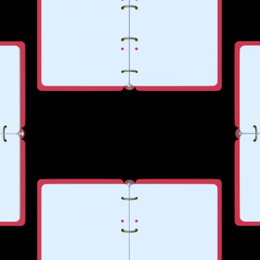 3D resimde boş bir not defteri