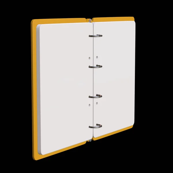 3D ilustracja pustego Notatnika — Zdjęcie stockowe