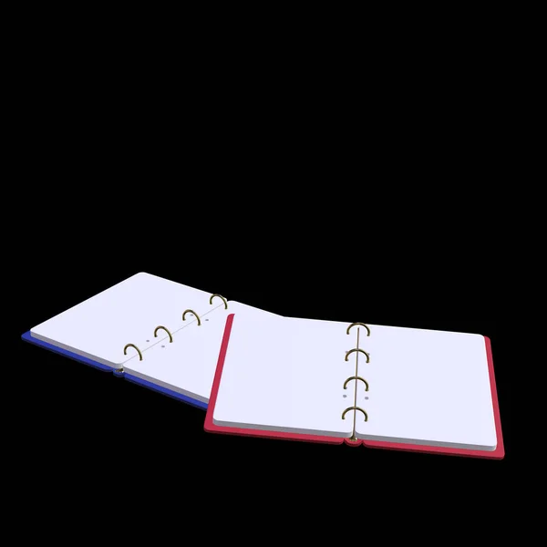 3d illustration of blank notepad — Stock Photo, Image
