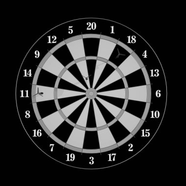 Dart ve okları 3d çizim
