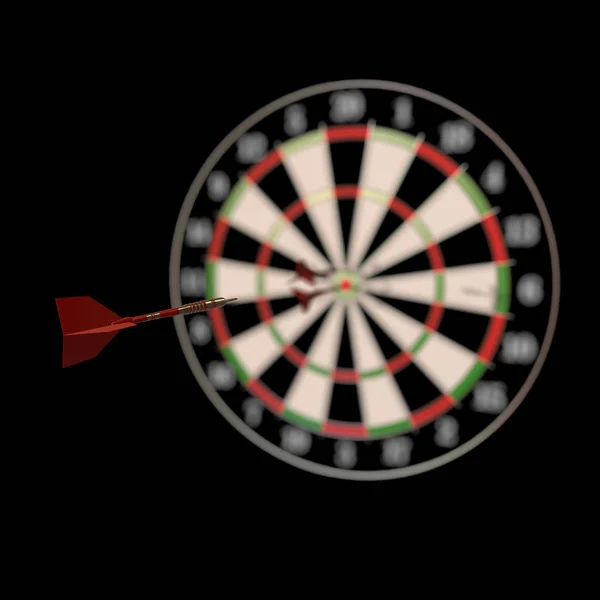 Darts und Pfeile 3D-Illustration — Stockfoto