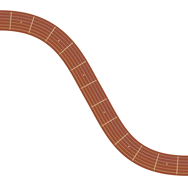 Curved guitar fretboard vector illustration — Stock Photo, Image