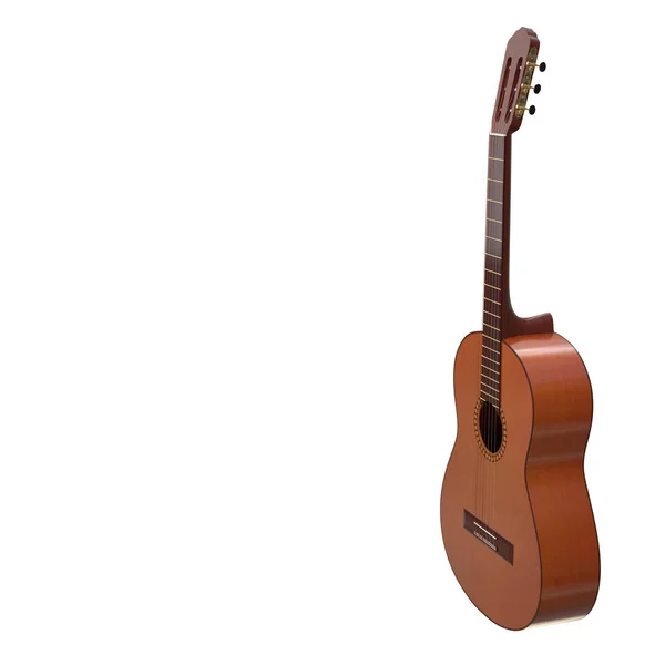 Реалистичная акустическая гитара 3d иллюстрация — стоковое фото