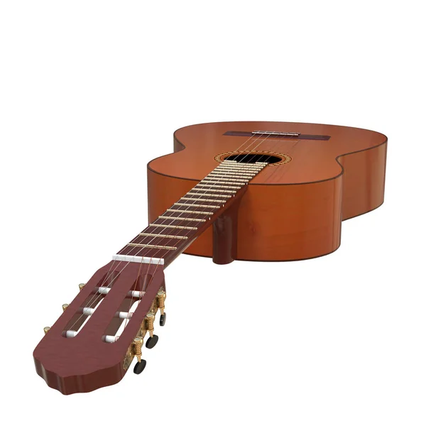 3d gerçekçi akustik gitar illüstrasyon — Stok fotoğraf