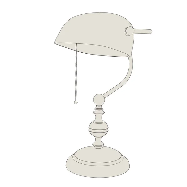 Lampe avec contour illustration 3d — Photo