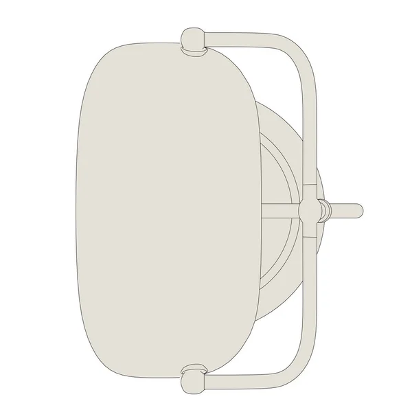 Lampa z 3d ilustracja kontur — Zdjęcie stockowe