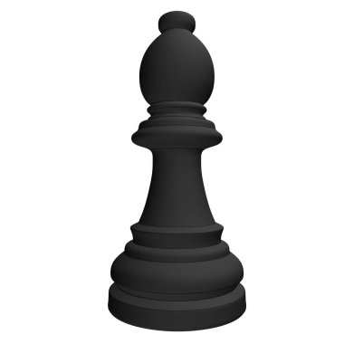isolated chess piece 3d illustration clipart