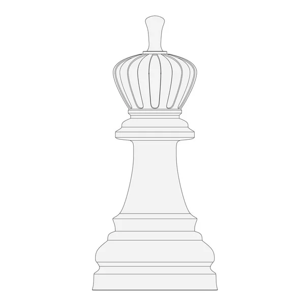 izole satranç parça 3d çizim