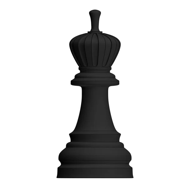 Pieza de ajedrez aislada 3d ilustración —  Fotos de Stock