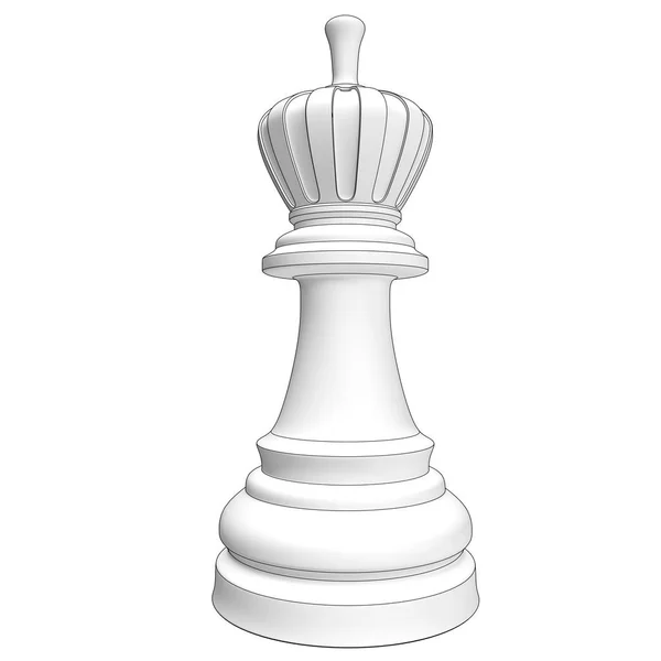 izole satranç parça 3d çizim