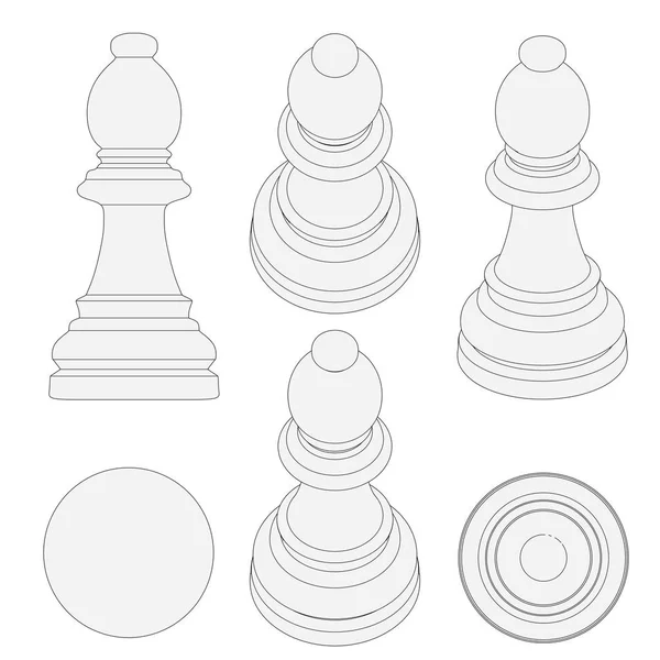 Isolerade chess piece 3d illustration — Stockfoto