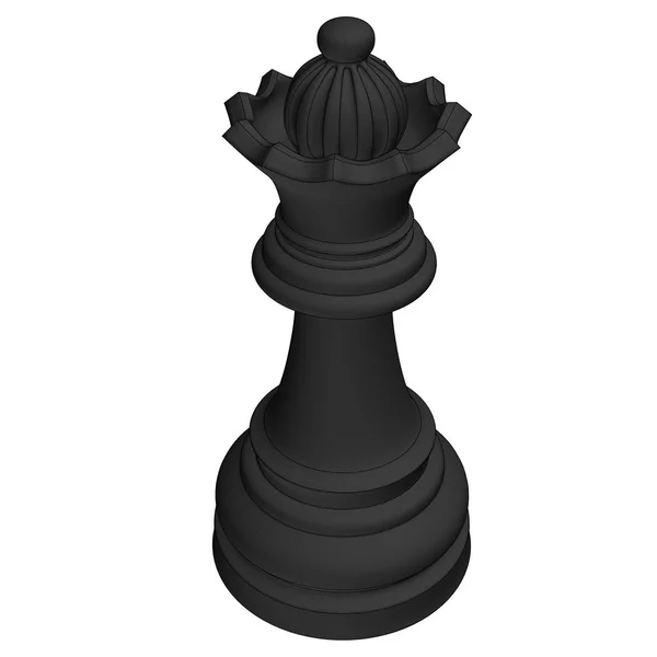 Isolated chess piece 3d illustration — Stock Photo, Image